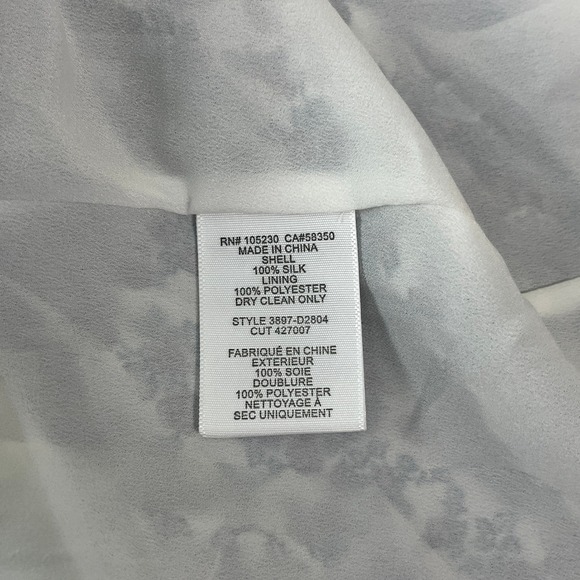 Rag &‎ Bone Mini Dress Womens Size Large White Floral Silk V-Neck Boho Festival - Picture 8 of 10